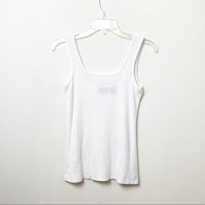 Rachel Zoe | Tops | Rachel Zoe White Ribbed Tank Top Size Medium | Poshmark